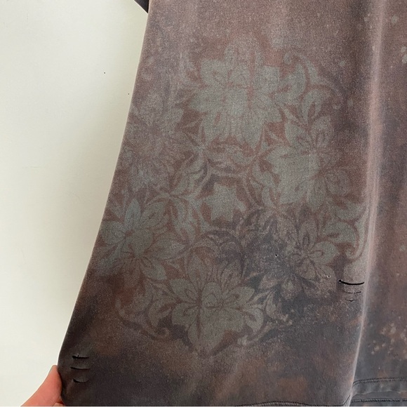 Marine Layer Upcycled Tee Shirt Mens Size Medium Large Gray Acid Wash Stencil - Picture 7 of 12